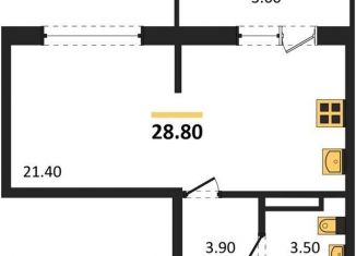 Продажа квартиры студии, 28.8 м2, Новосибирская область, микрорайон Околица, 12С