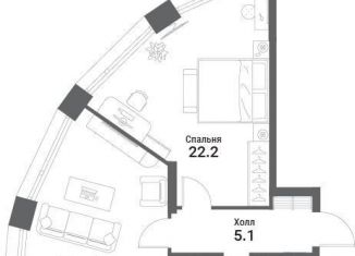 1-комнатная квартира на продажу, 55.7 м2, Москва, жилой комплекс Нагатино Ай-Ленд, к1, метро Технопарк