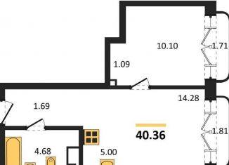 Продам 1-ком. квартиру, 40.4 м2, Новосибирская область, Ленинградская улица, 342