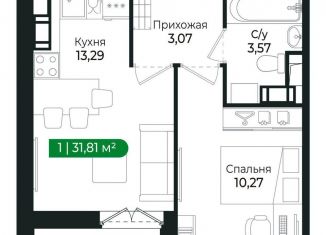 1-комнатная квартира на продажу, 31.8 м2, Ленинградская область