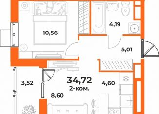 Продажа 2-комнатной квартиры, 34.7 м2, Хабаровский край