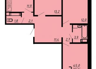 3-ком. квартира на продажу, 80.5 м2, Воронеж, улица Шишкова, 140Б/6