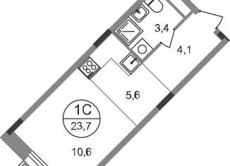 Продаю квартиру студию, 23.7 м2, Московская область