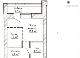 Продается 1-комнатная квартира, 26.8 м2, Самарская область