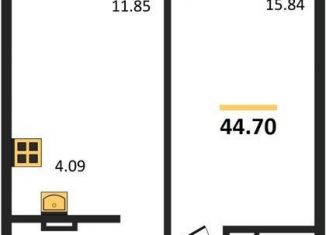 Продам двухкомнатную квартиру, 44.7 м2, Новосибирск, улица Забалуева, с10