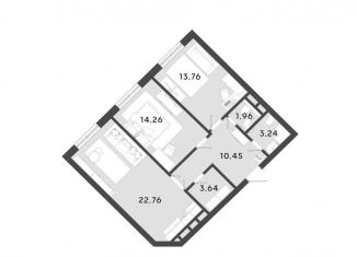 Продам 2-ком. квартиру, 70.1 м2, Калуга, 3-й Академический проезд, 1