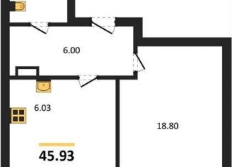 Продаю 1-ком. квартиру, 45.9 м2, Новосибирская область, 1-я Грузинская улица, 32/5