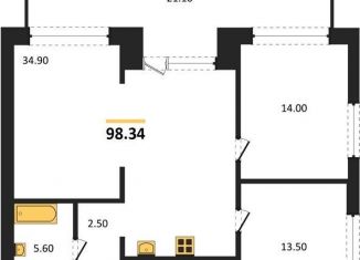 2-ком. квартира на продажу, 98.3 м2, Новосибирск, улица Аэропорт, 88