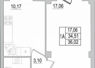 Продаю однокомнатную квартиру, 36.3 м2, Псков, улица Юности, 32, ЖК Смарт-квартал