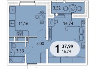 Продам 1-ком. квартиру, 38 м2, Брянская область, проспект Станке Димитрова, 67к7