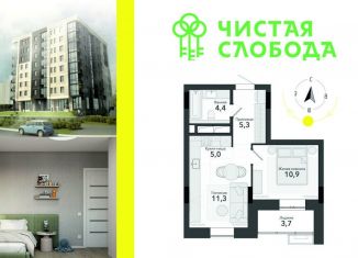 2-комнатная квартира на продажу, 36.9 м2, Новосибирск, улица Титова, с34