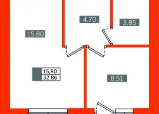 1-ком. квартира на продажу, 32.9 м2, деревня Заневка