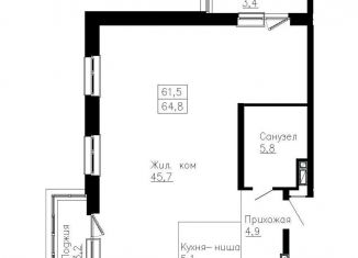 Продажа 3-ком. квартиры, 64.8 м2, Владивосток, Ленинский район