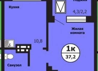 Продается 1-комнатная квартира, 37.2 м2, Красноярск, улица Лесников, 49А