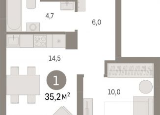 Продажа квартиры студии, 35.2 м2, Екатеринбург, метро Проспект Космонавтов, Механический переулок, 9