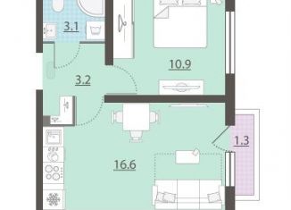 Продаю 1-комнатную квартиру, 34.2 м2, Екатеринбург, метро Площадь 1905 года