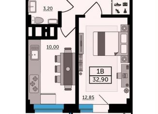 Продажа 1-ком. квартиры, 33.4 м2, Ростов-на-Дону, Раздорская улица, 2А