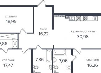 Продаю 3-комнатную квартиру, 122.2 м2, Санкт-Петербург, Петровская коса, 1к2, Петровская коса