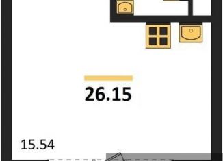 Продам квартиру студию, 26.2 м2, Воронеж, Железнодорожный район, набережная Чуева, 7