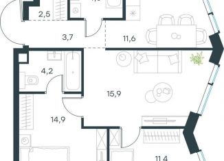 Продаю 3-комнатную квартиру, 68.5 м2, Москва