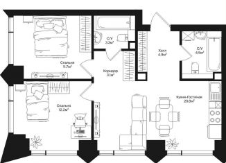 Продажа 2-ком. квартиры, 60.5 м2, Москва, СЗАО, улица Маршала Бирюзова, 1к1