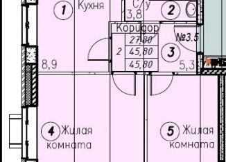 Продаю 2-комнатную квартиру, 45.8 м2, Московская область, Больничный переулок