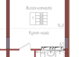 Продам квартиру студию, 28.8 м2, Калининград, Центральный район