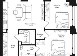 Продам 2-комнатную квартиру, 54.1 м2, Москва, улица Маршала Бирюзова, 1к1, СЗАО