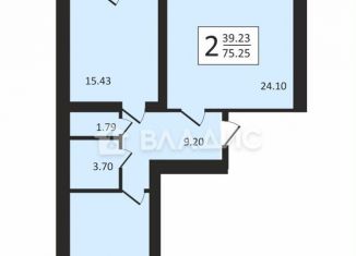 Продаю 2-комнатную квартиру, 75.3 м2, Владимирская область, Муромский проезд, 1