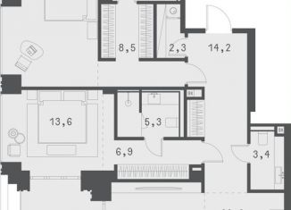 Двухкомнатная квартира на продажу, 148.4 м2, Москва, Садовая-Сухаревская улица, 14с1