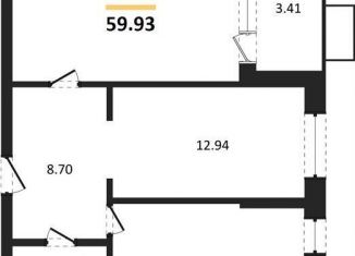 Продам 2-ком. квартиру, 59.9 м2, Воронеж, Железнодорожный район, набережная Чуева, 7