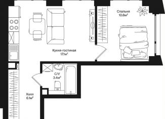 Продам 1-комнатную квартиру, 37.4 м2, Москва, СЗАО, улица Маршала Бирюзова, 1к1