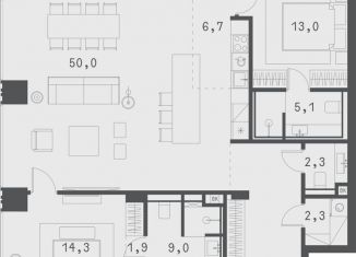 Продам двухкомнатную квартиру, 116.7 м2, Москва, Садовая-Сухаревская улица, 14с1