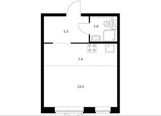 Продаю квартиру студию, 28.6 м2, Московская область, Лесная улица, 16к1