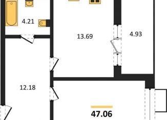 Продается 1-ком. квартира, 47.1 м2, Воронеж, Железнодорожный район, набережная Чуева, 7