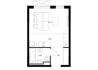 Продаю квартиру студию, 25.6 м2, Казань