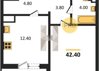 Продается 1-комнатная квартира, 42.4 м2, Воронеж, Железнодорожный район, улица Фёдора Тютчева, 107