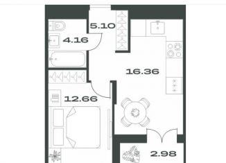 Продаю 1-ком. квартиру, 41.3 м2, Тульская область