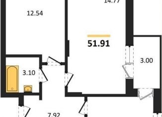 Продажа двухкомнатной квартиры, 51.9 м2, Воронеж, Советский район