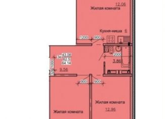 Продам 3-комнатную квартиру, 64.1 м2, Барнаул, Октябрьский район