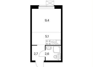 Продается квартира студия, 19.9 м2, Москва