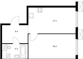 Продажа 1-комнатной квартиры, 44 м2, Москва, метро Бибирево