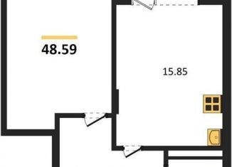 Продается однокомнатная квартира, 48.6 м2, Воронеж, Электросигнальная улица, 9Ак2