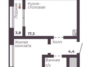 Продажа 1-ком. квартиры, 36.5 м2, Челябинск