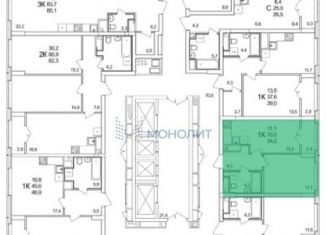 Продам 1-комнатную квартиру, 34.2 м2, деревня Анкудиновка