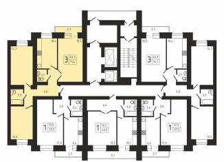 Продажа трехкомнатной квартиры, 71.4 м2, Саратов, улица имени Ю.И. Менякина, 6, Волжский район