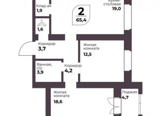 Продажа 2-комнатной квартиры, 65.4 м2, посёлок Терема