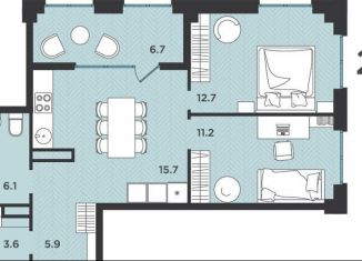 Продается 2-комнатная квартира, 58.6 м2, Архангельская область