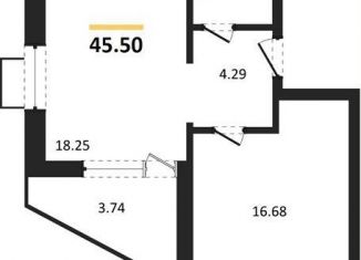 Однокомнатная квартира на продажу, 45.5 м2, Воронеж, Железнодорожный район, набережная Чуева, 7