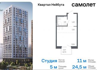 Продам квартиру студию, 24.5 м2, Владивосток, Ленинский район, жилой комплекс Квартал Нейбута, 141к2